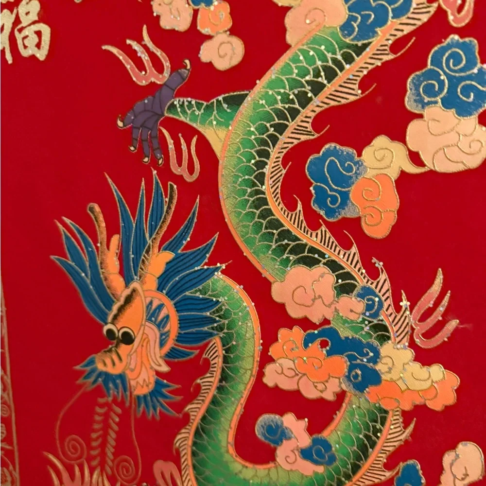Asian scroll of a dragon